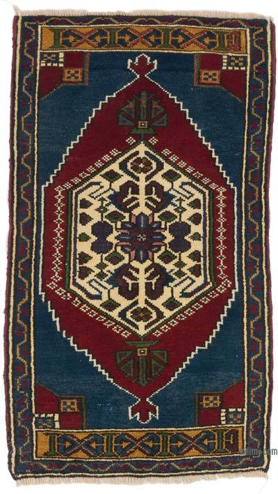 Vintage Turkish Hand-Knotted Rug - 2' 2" x 3' 8" (26" x 44")