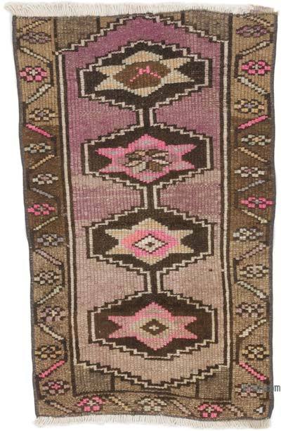 Vintage Turkish Hand-Knotted Rug - 1' 8" x 2' 7" (20" x 31")