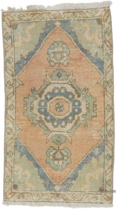 El Dokuma Vintage Halı - 49 cm x 87 cm