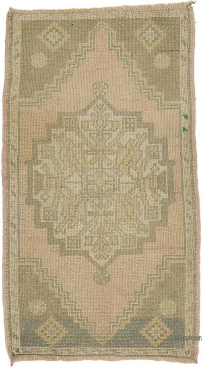 El Dokuma Vintage Halı - 56 cm x 98 cm