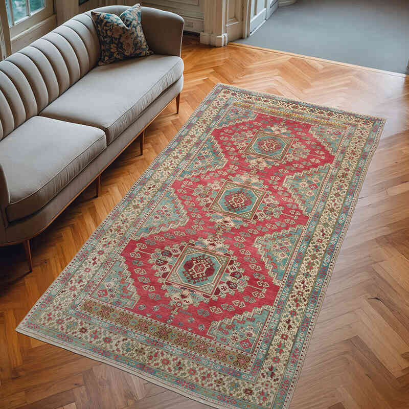 Vintage Turkish Hand-Knotted Rug - 5' 5" x 9' 11" (65" x 119") - K0062844