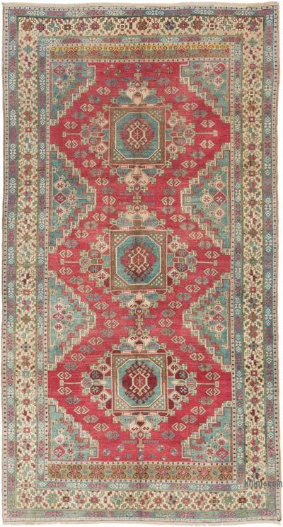 Vintage Turkish Hand-Knotted Rug - 5' 5" x 9' 11" (65" x 119")