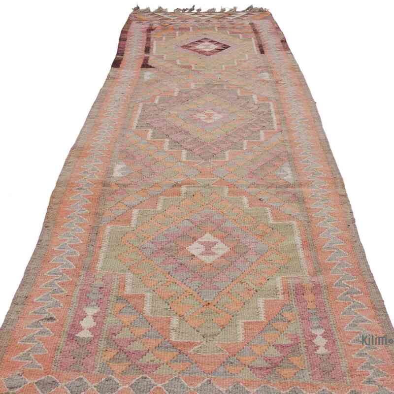 Vintage Tribal Kilim Runner - 3' 5" x 11' 4" (41" x 136") - K0062850