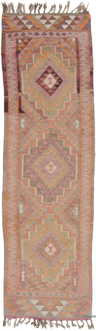 Vintage Tribal Kilim Runner - 3' 5" x 11' 4" (41" x 136")