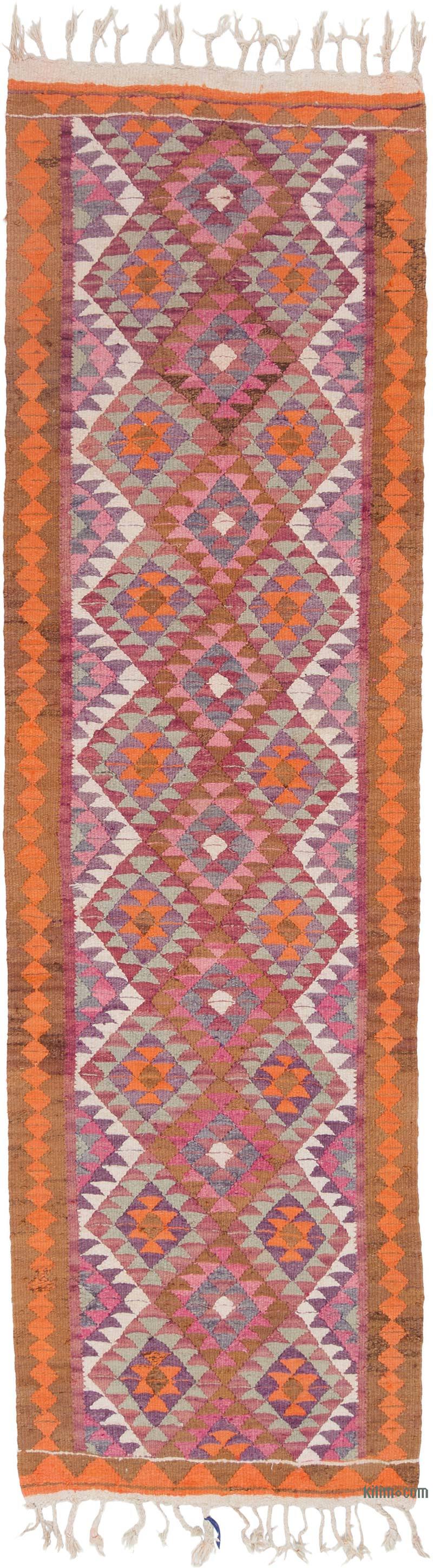Alfombra Kilim Tribal Vintage - 92 cm x 315 cm - K0062858