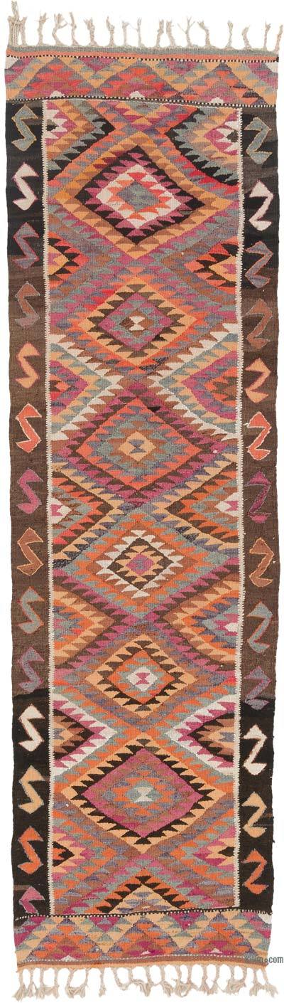 Vintage Tribal Kilim Runner - 3' 1" x 10' 5" (37" x 125")