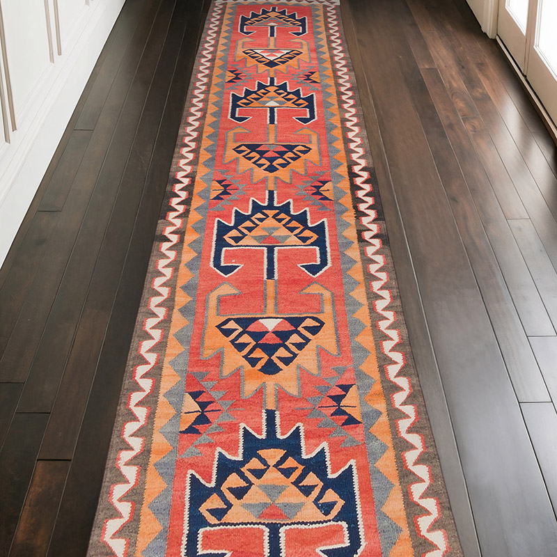 Alfombra Kilim Tribal Vintage - 103 cm x 347 cm - K0062871