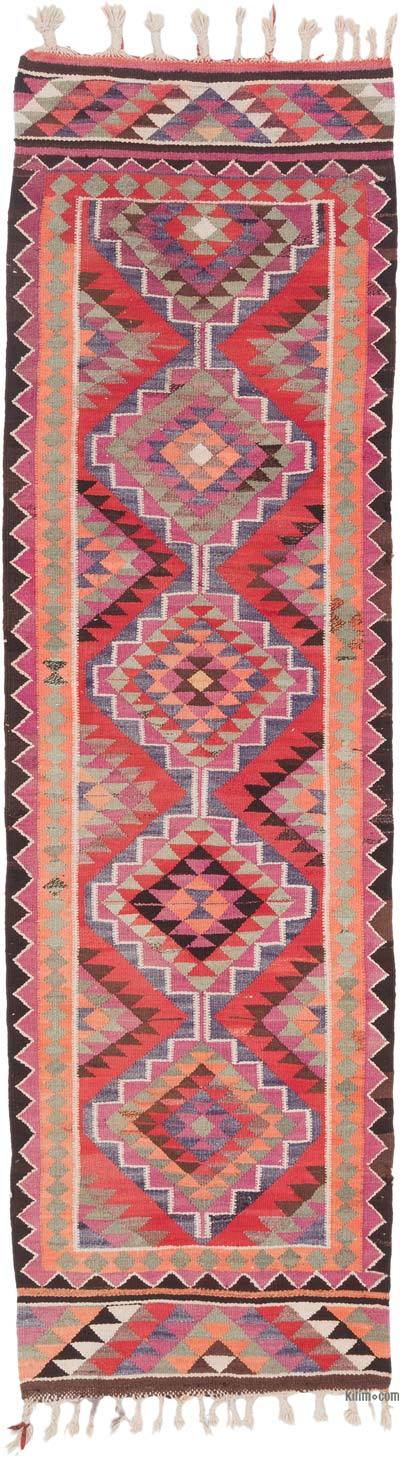 Vintage Tribal Kilim Runner - 3' 2" x 10' 8" (38" x 128")
