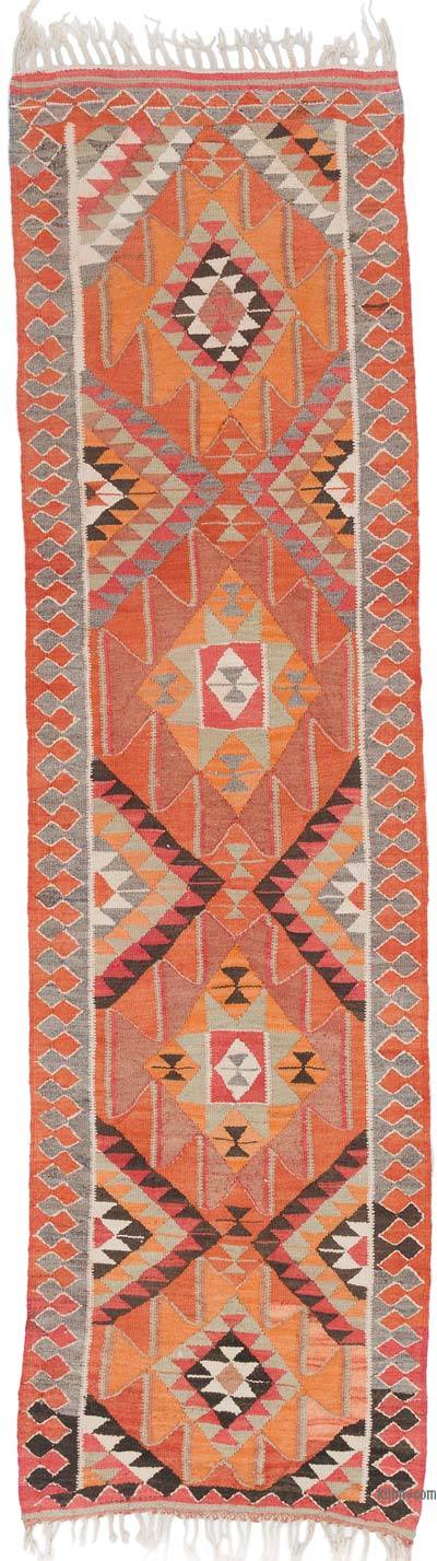 Alfombra Kilim Tribal Vintage - 101 cm x 368 cm