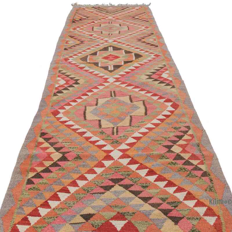 Alfombra Kilim Tribal Vintage - 100 cm x 346 cm - K0062903