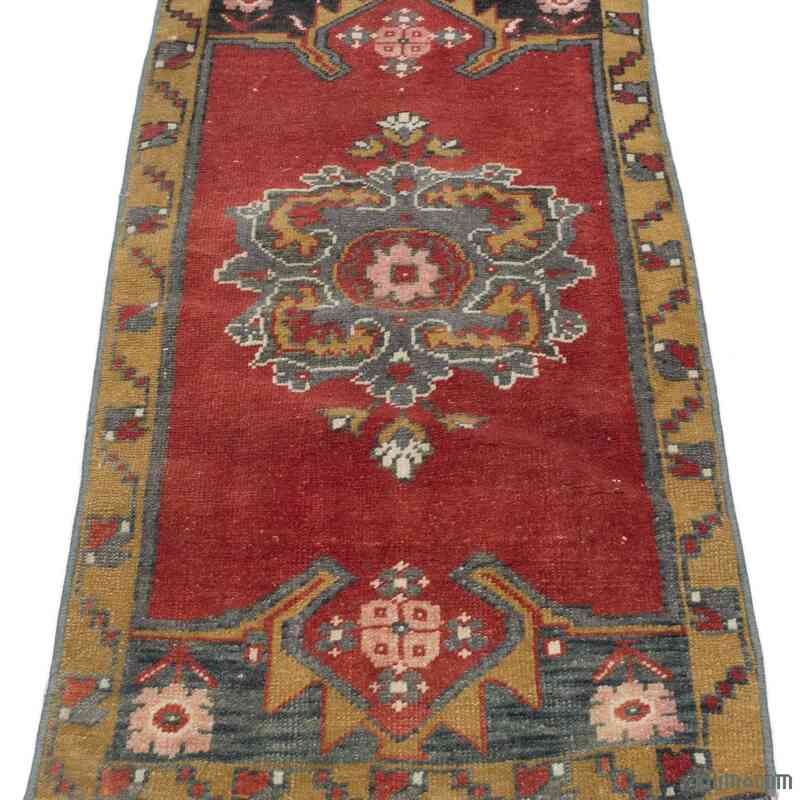 El Dokuma Vintage Halı - 50 cm x 102 cm - K0062908