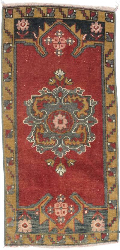Vintage Turkish Hand-Knotted Rug - 1' 8" x 3' 4" (20" x 40")