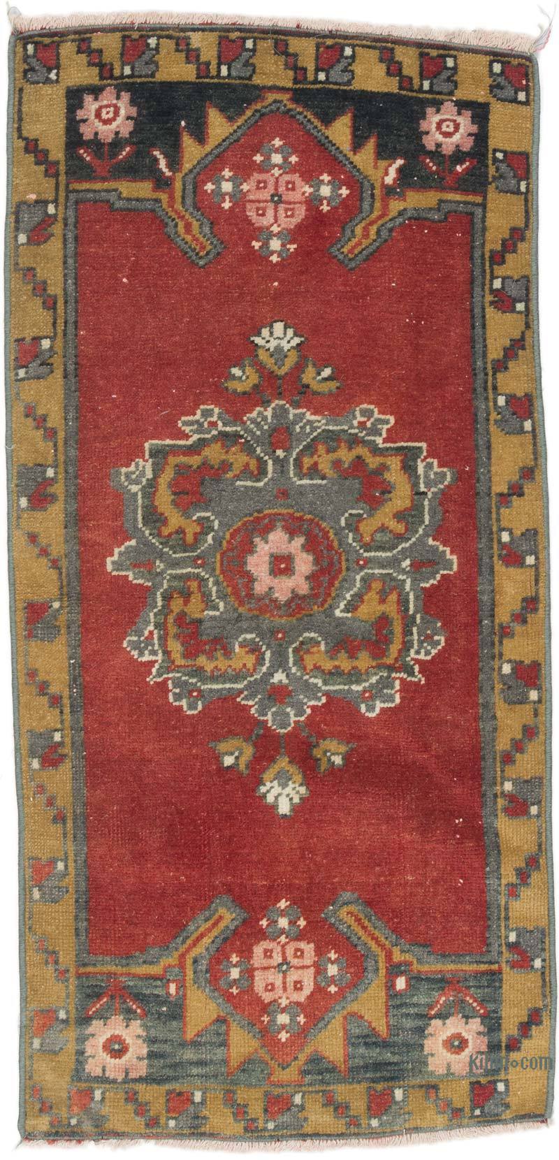 El Dokuma Vintage Halı - 50 cm x 102 cm - K0062908
