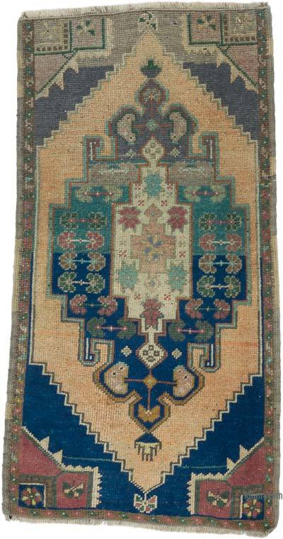 El Dokuma Vintage Halı - 56 cm x 105 cm