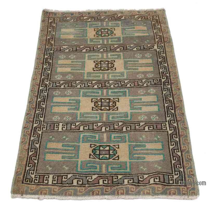 Vintage Turkish Hand-Knotted Rug - 1' 8" x 2' 11" (20" x 35") - K0062913