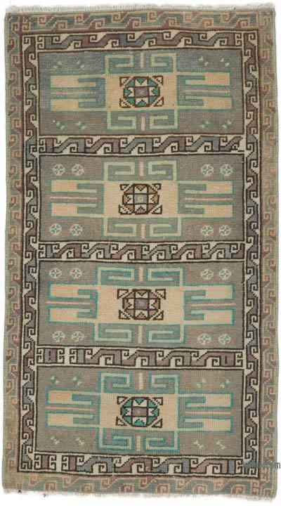 El Dokuma Vintage Halı - 50 cm x 90 cm