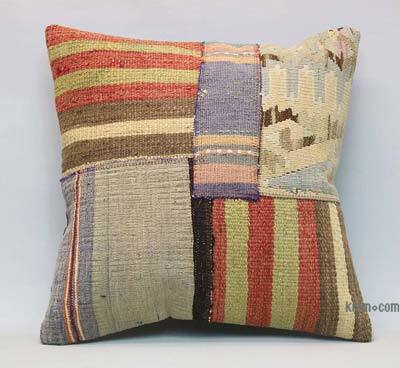 Kilim Pillow Cover - 1' 8" x 1' 8" (20" x 20")