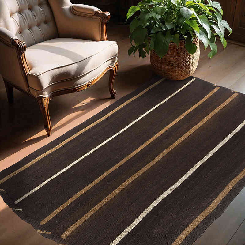 Vintage Anatolian Kilim Rug - 4' 7" x 6' 1" (55" x 73") - K0063083