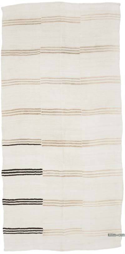 Vintage Anatolian Hemp Kilim Rug - 5' 3" x 10' 9" (63" x 129")