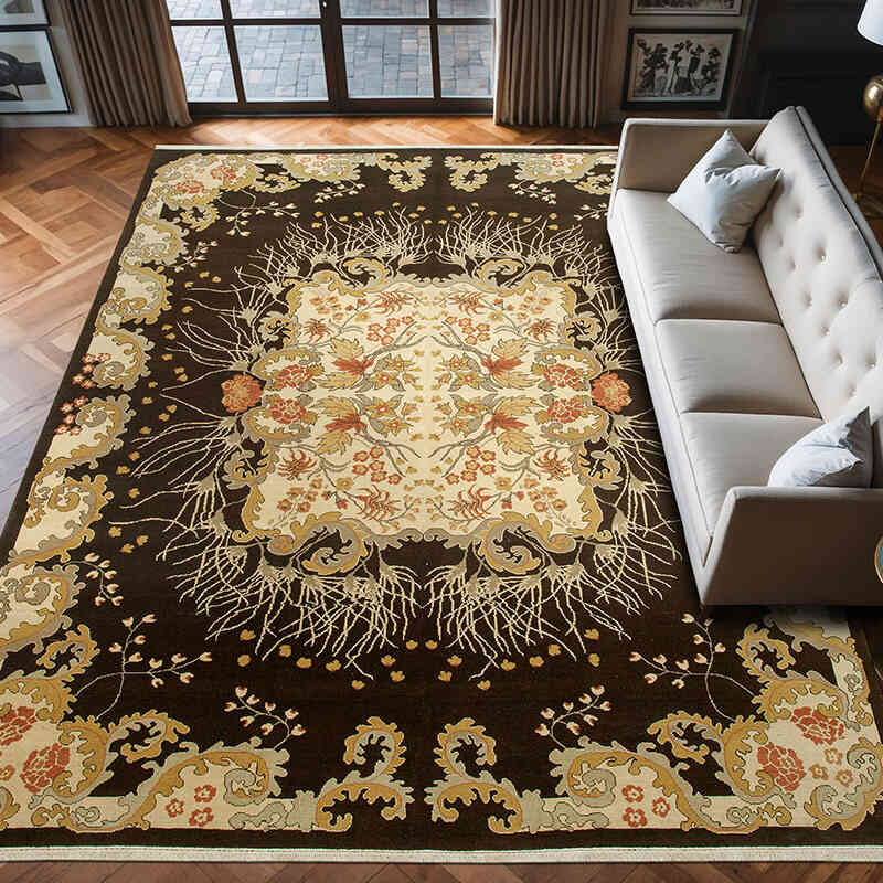 New Hand Knotted Wool Oushak Rug - 9' 6" x 12' 8" (114" x 152") - K0063134