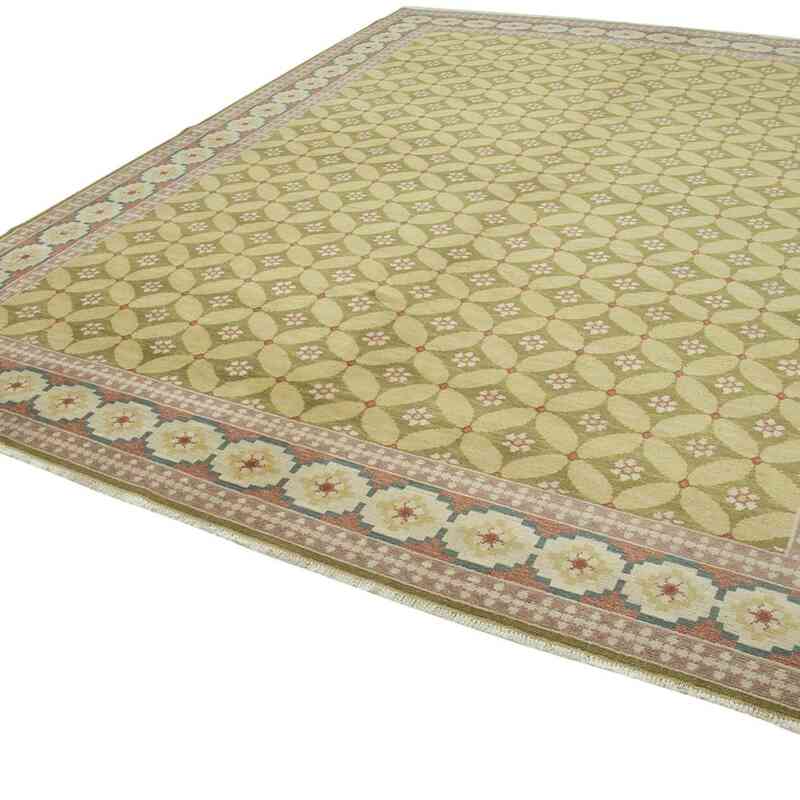 New Hand Knotted Wool Oushak Rug - 9'  x 12'  (108" x 144") - K0063147