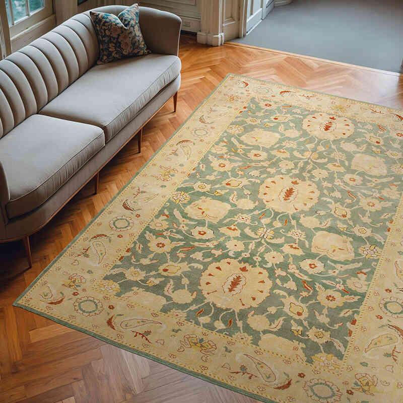 Nueva Alfombra Oushak Tejida a Mano - 242 cm x 307 cm - K0063149