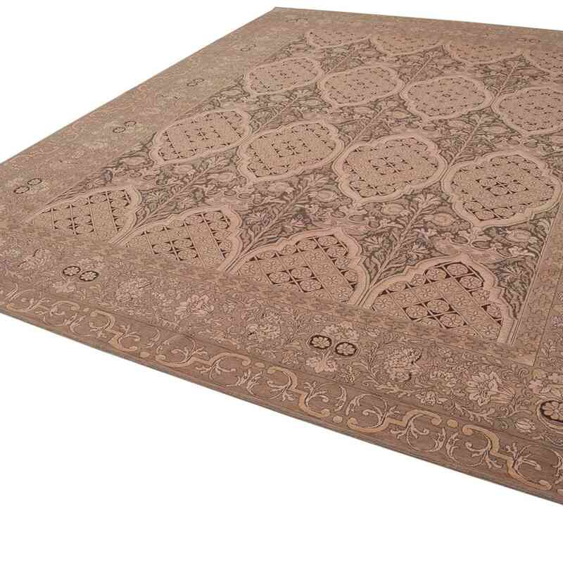 New Hand Knotted Wool Oushak Rug - 10' 2" x 12' 11" (122" x 155") - K0063151