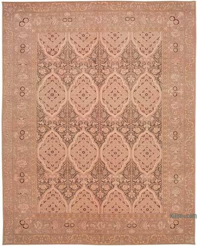 New Hand Knotted Wool Oushak Rug - 10' 2" x 12' 11" (122" x 155")