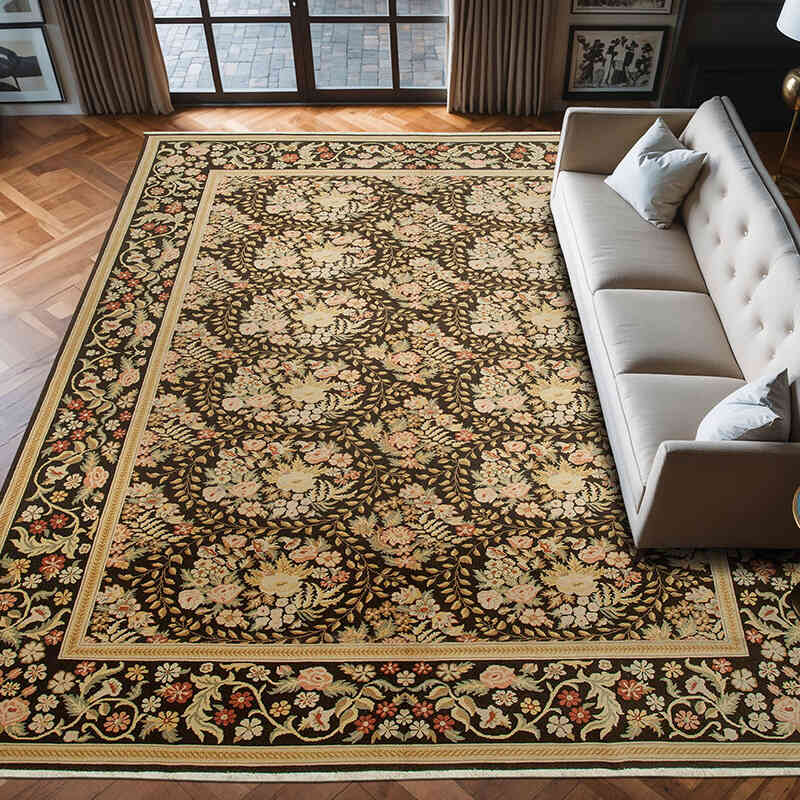 Nueva Alfombra Oushak Tejida a Mano - 305 cm x 386 cm - K0063156