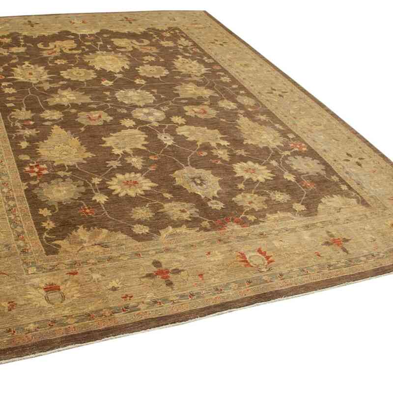New Hand Knotted Wool Oushak Rug - 9' 8" x 13' 8" (116" x 164") - K0063157
