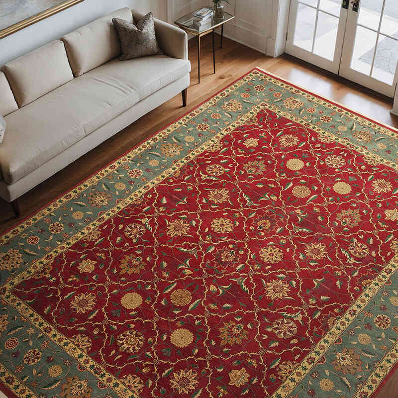 New Hand Knotted Wool Oushak Rug - 9'  x 11' 8" (108" x 140") - K0063162