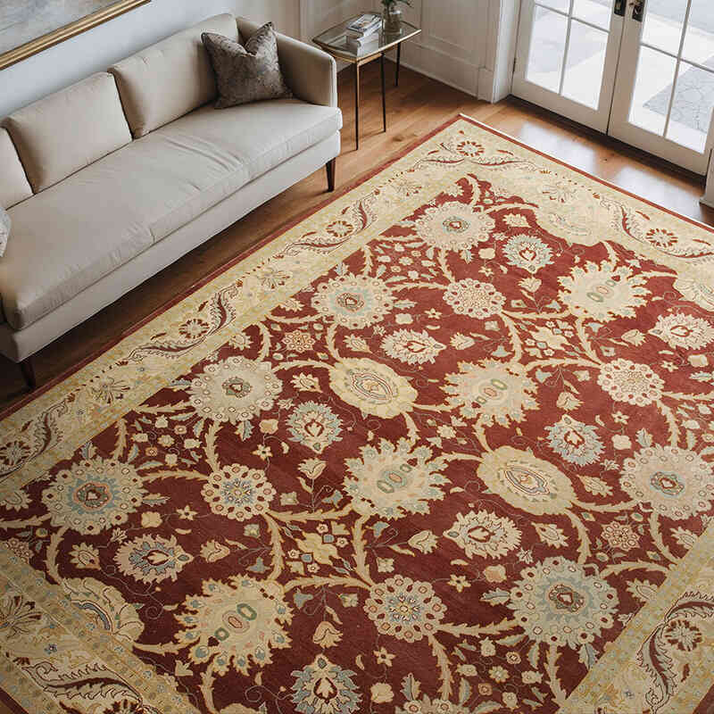 Nueva Alfombra Oushak Tejida a Mano - 291 cm x 362 cm - K0063165