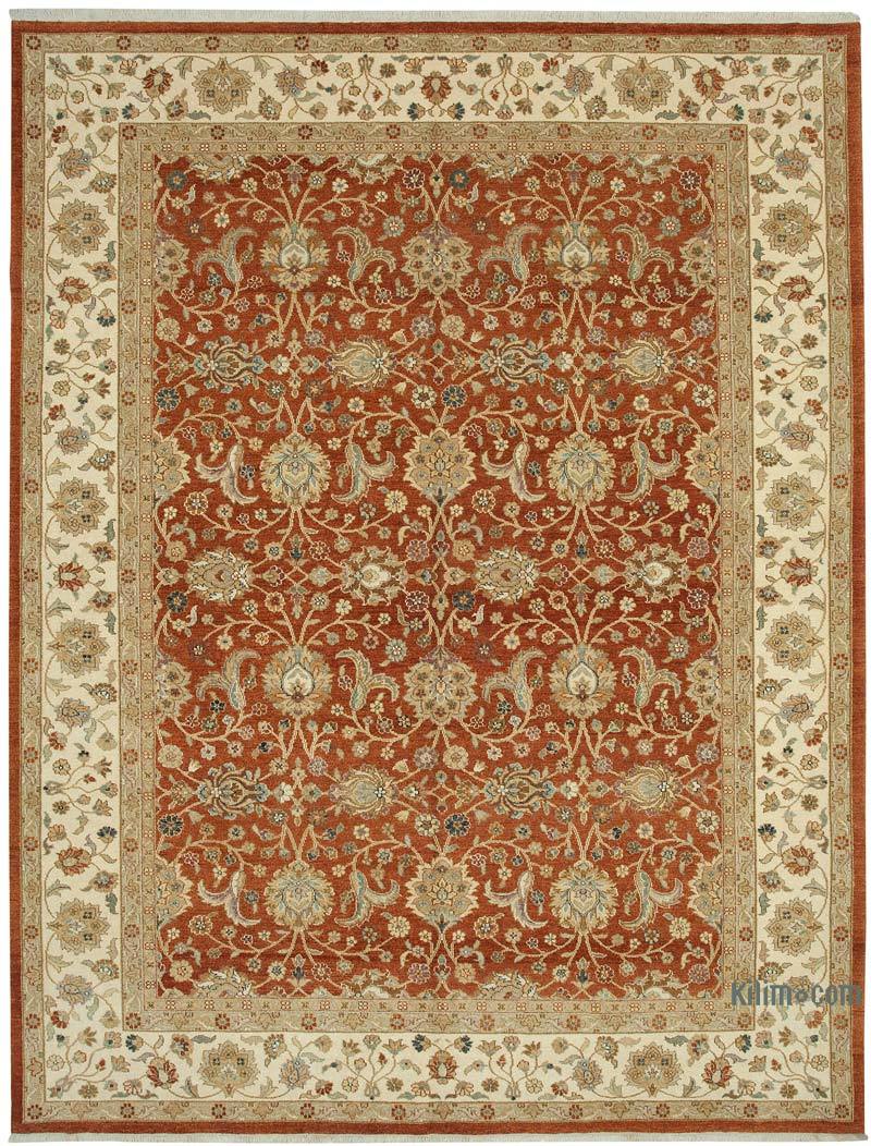New Hand Knotted Wool Oushak Rug - 9'  x 12'  (108" x 144") - K0063170