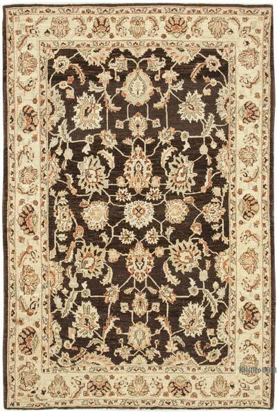 New Hand Knotted Wool Oushak Rug - 6' 2" x 9' 1" (74" x 109")