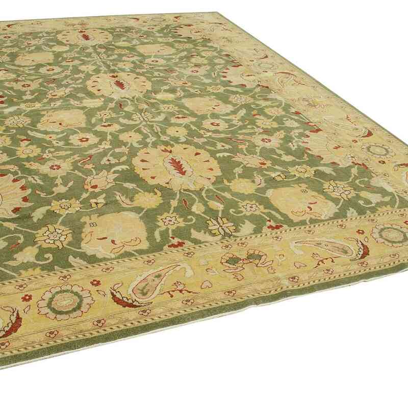 New Hand Knotted Wool Oushak Rug - 8' 10" x 11' 11" (106" x 143") - K0063176