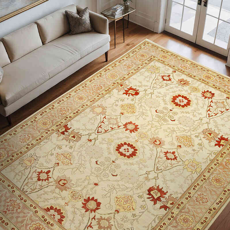 Nueva Alfombra Oushak Tejida a Mano - 268 cm x 360 cm - K0063177