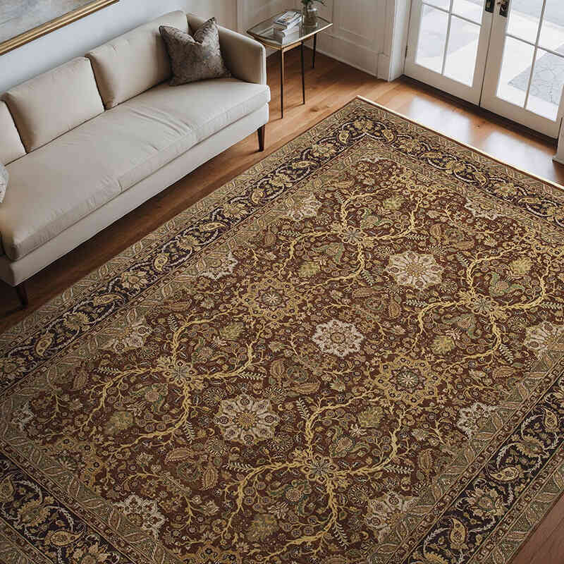 New Hand Knotted Wool Oushak Rug - 8' 10" x 11' 11" (106" x 143") - K0063179