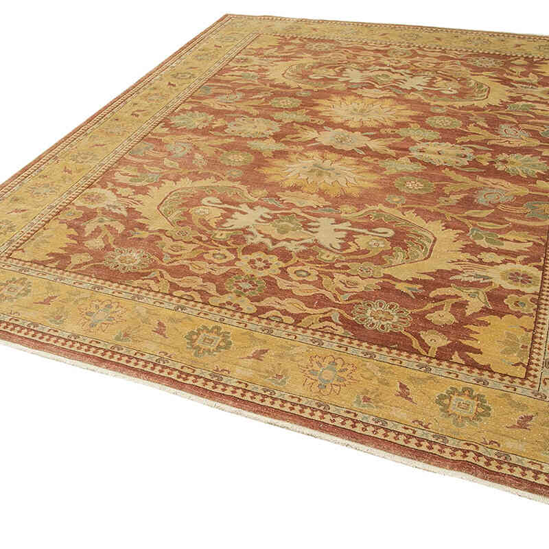 New Hand Knotted Wool Oushak Rug - 8' 2" x 9' 9" (98" x 117") - K0063182