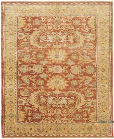 New Hand Knotted Wool Oushak Rug - 8' 2" x 9' 9" (98" x 117")