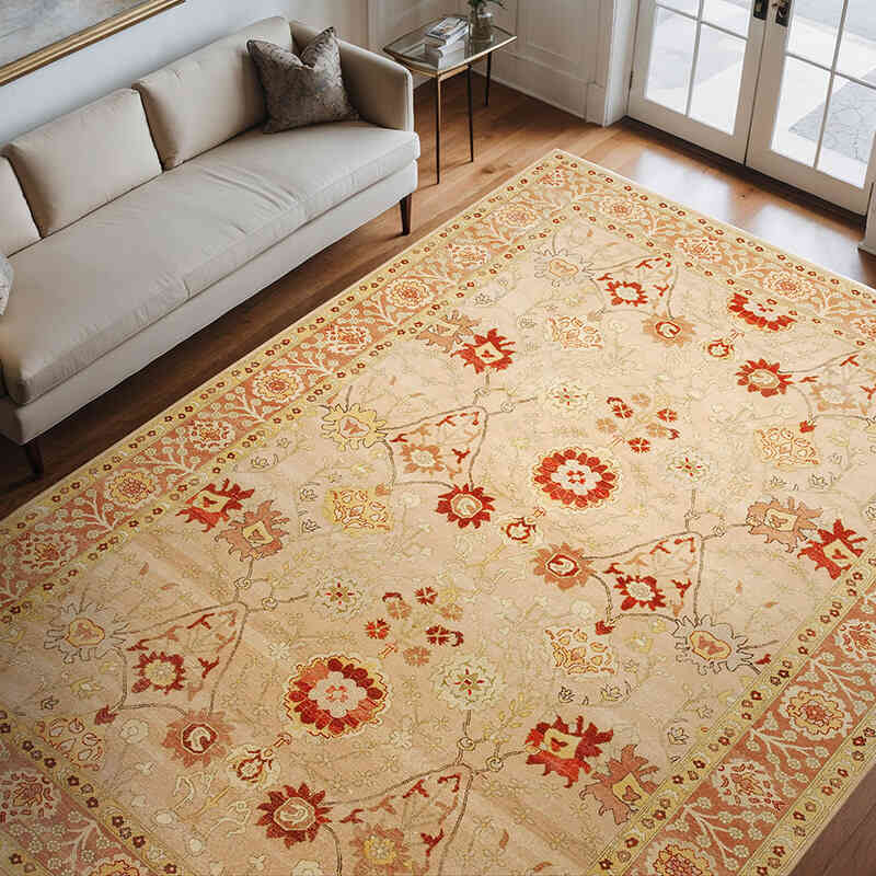 Nueva Alfombra Oushak Tejida a Mano - 265 cm x 352 cm - K0063186