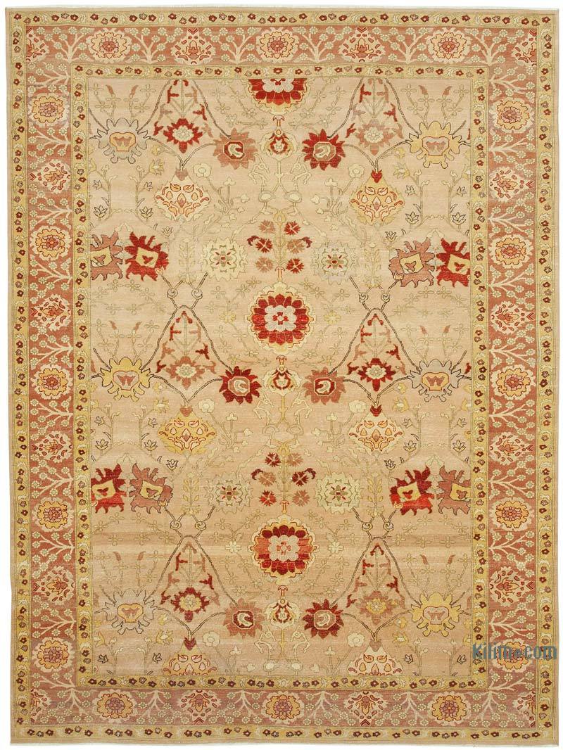 New Hand Knotted Wool Oushak Rug - 8' 8" x 11' 7" (104" x 139") - K0063186