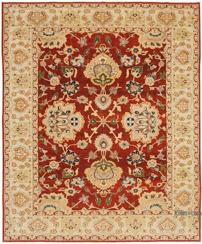 New Hand Knotted Wool Oushak Rug - 8' 3" x 9' 11" (99" x 119")