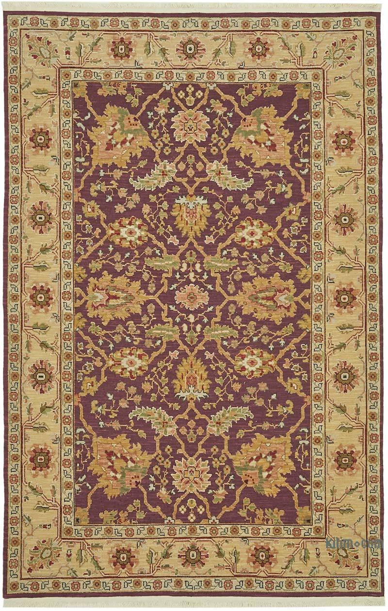 New Hand Knotted Wool Oushak Rug - 5' 11" x 9' 1" (71" x 109") - K0063205
