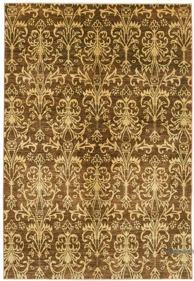 New Hand Knotted Wool Rug - 6' 2" x 9'  (74" x 108")