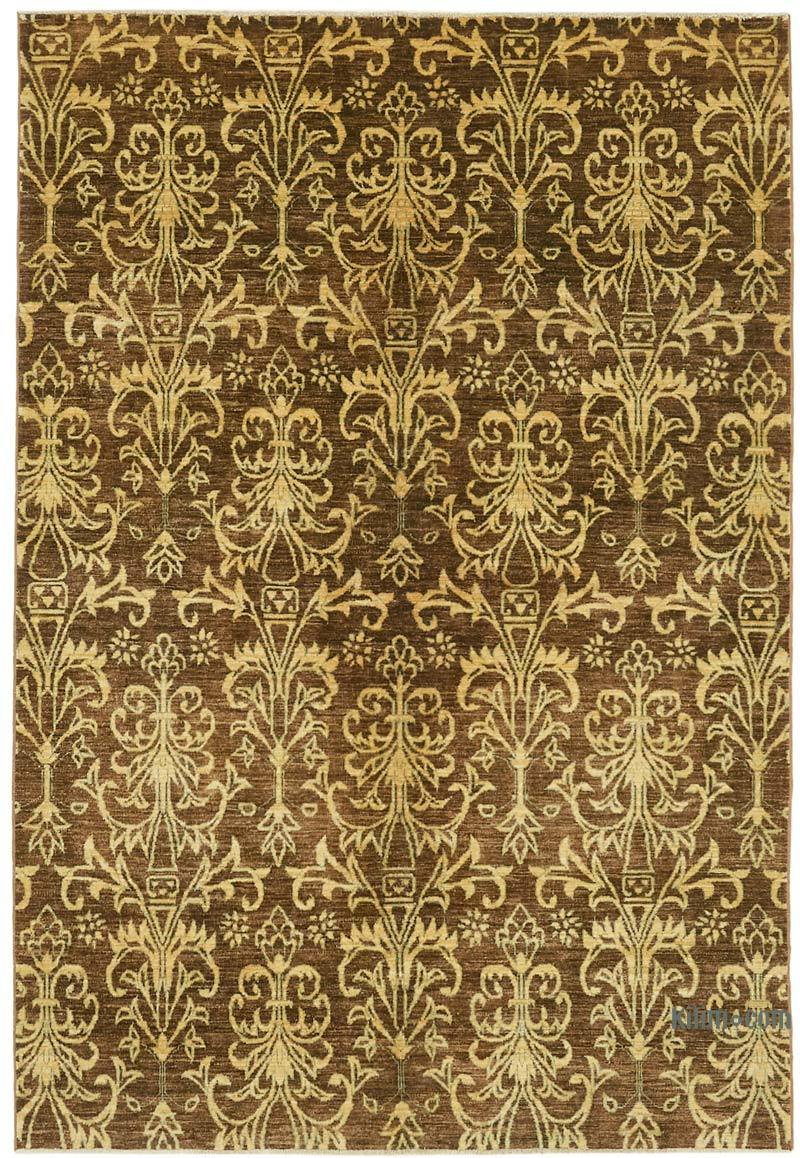 New Hand Knotted Wool Rug - 6' 2" x 9'  (74" x 108") - K0063207