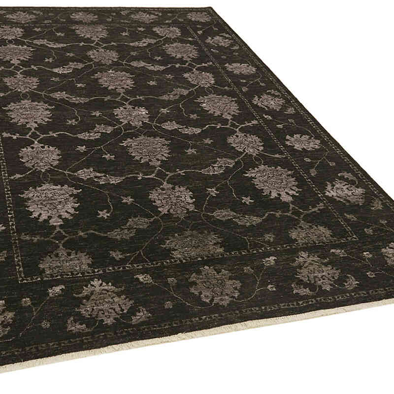 New Hand Knotted Wool Oushak Rug - 6' 3" x 9' 2" (75" x 110") - K0063212