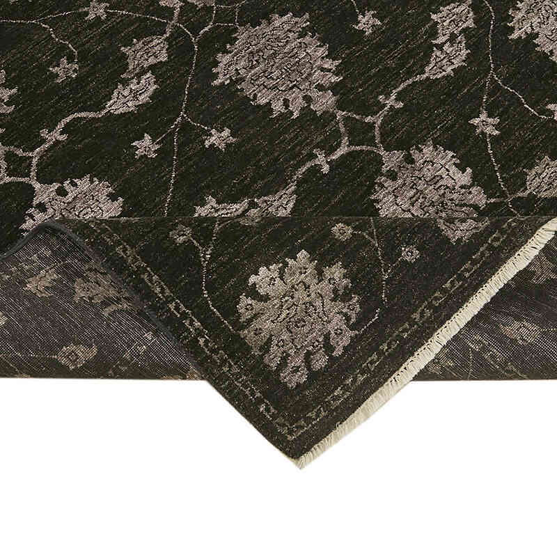 New Hand Knotted Wool Oushak Rug - 6' 3" x 9' 2" (75" x 110") - K0063212