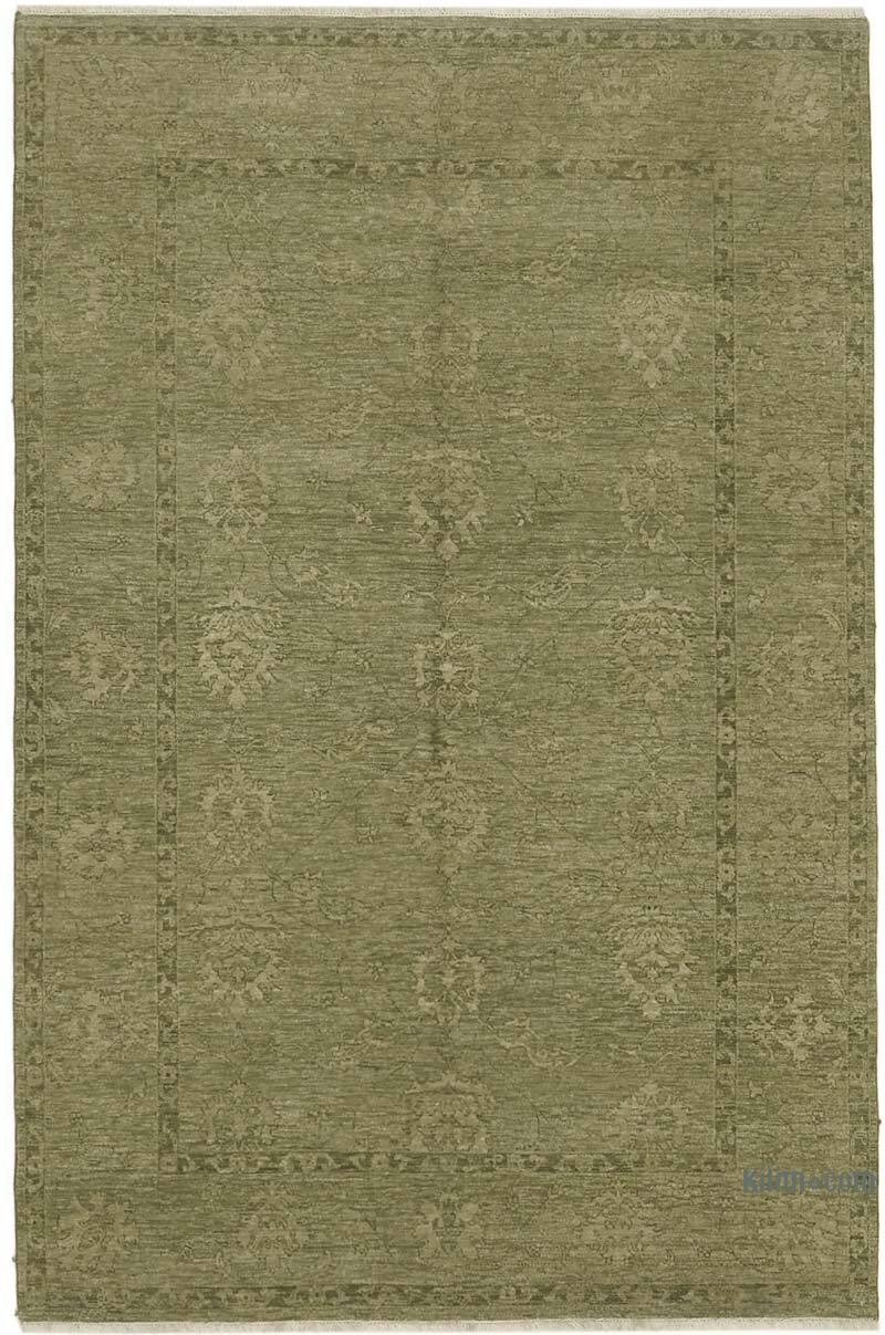 New Hand Knotted Wool Oushak Rug - 6'  x 9'  (72" x 108") - K0063213