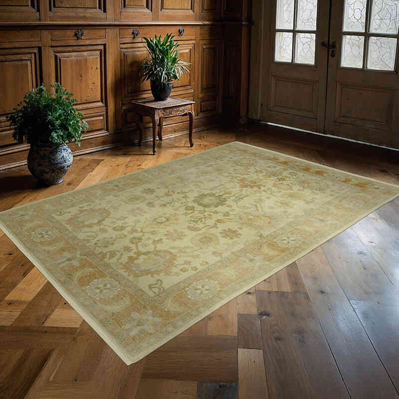 Nueva Alfombra Oushak Tejida a Mano - 173 cm x 247 cm - K0063215