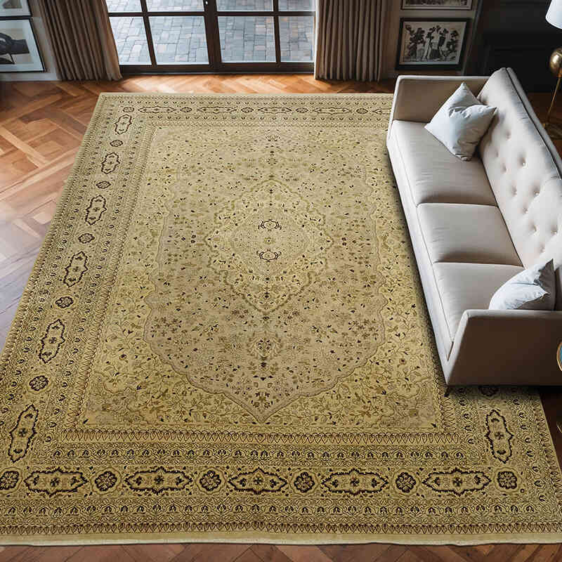 New Hand Knotted Wool Oushak Rug - 10' 1" x 13' 9" (121" x 165") - K0063223